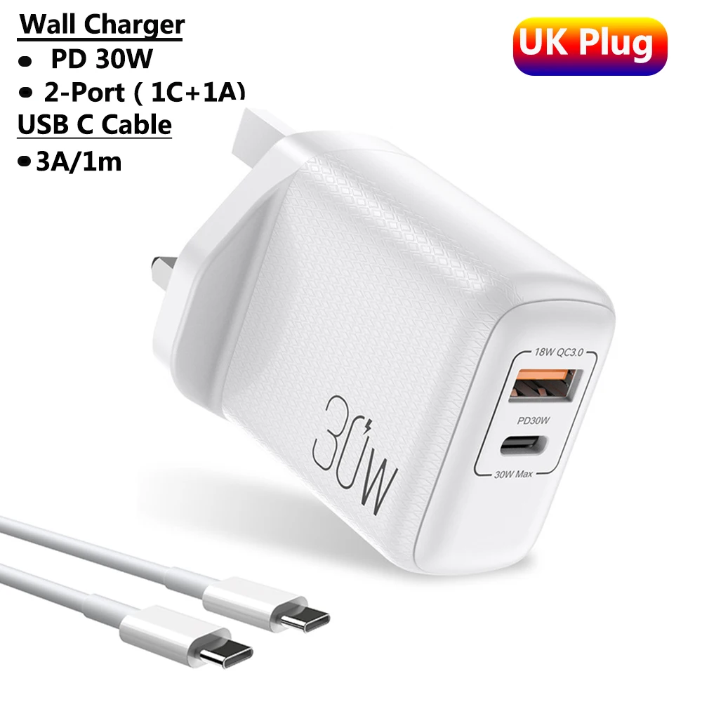 best 65w usb c charger USB Type-C Fast Charger PD 30w PPS 25W QC3.0 For Macbook Ipad Samsung S21 Iphone 12 Xiaomi Mobile Phone  Quick Charging Adapter powerbank quick charge 3.0 Chargers