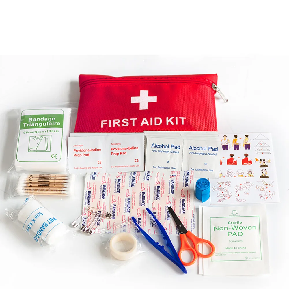 14 items/79pcs Waterproof Mini Outdoor Travel Car First Aid kit Home Small Medical Box Emergency Survival kit Household