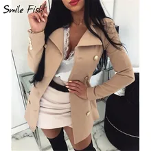 Офисная женская элегантная приталенная шерстяная двубортная Зимняя шерстяная куртка больших размеров 5XL, длинное пальто, верхняя одежда G1111