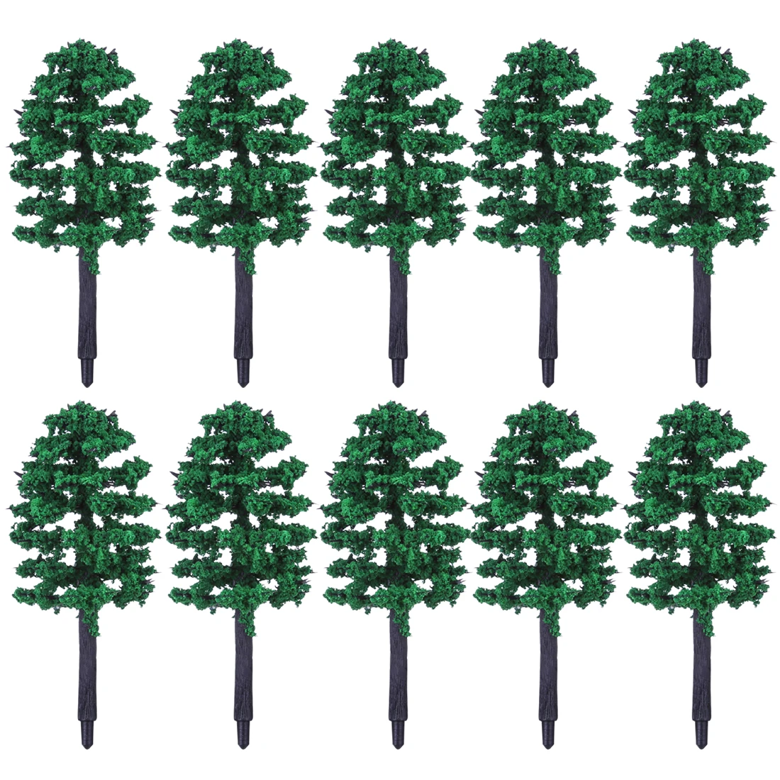 

50Pcs 8cm / 9cm Sandboxie Model Trees Micro Landscape Decoration For Roadsides Diy Tree Miniatures Landscape Decor New - Green