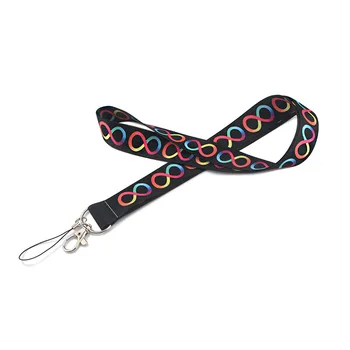 

20pcs/lot Neurodiversity Creative Phone Lanyard for Key Badge Holder ID Card Customizable Hang Rope Neck Strap AT3190