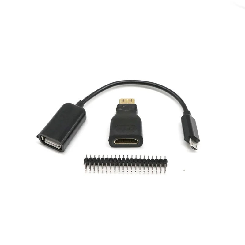 Розничная 3в1 Himbeer Pi Zero Комплект Mini HDMI auf HDMI Header+ Micro USB адаптер+ GPIO DE
