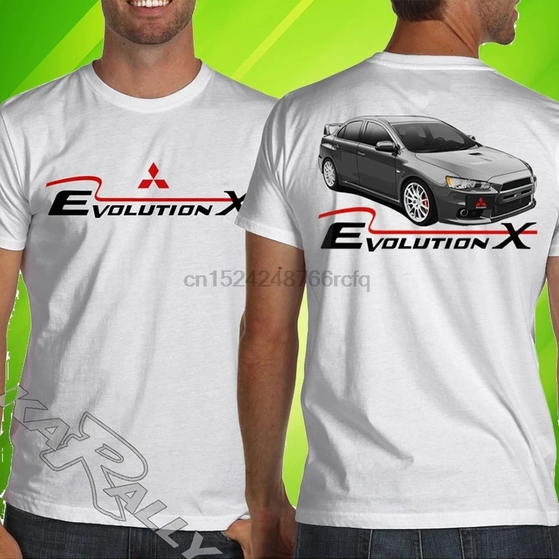 Футболка Lancer Ralliart Evolution X белая или серая Jdm Evo 10 Rally WRC | Мужская одежда