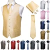 Hi-Tie New Design Paisley Dress Vest Set For Men Silk Jacquard Men's Vest Suit Male Waistcoat for Wedding Business Formal Jacket 1