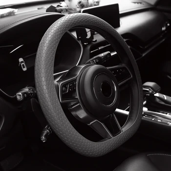 

Environmental Protection Steering Wheel Cover Black Ultra Comfortable Vehicle Wheel Protector Silicone Car Steering Wheel Covers