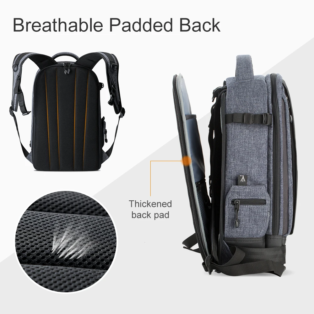 K&F CONCEPT Camera Backpack Padded Photo Bag
