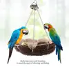 Parrot Hanging Rest Nest Basket Cage Birds Toy With Bell Bite Pet Cockatiel Parakeet Funny Stand Rest Perch Swing 5