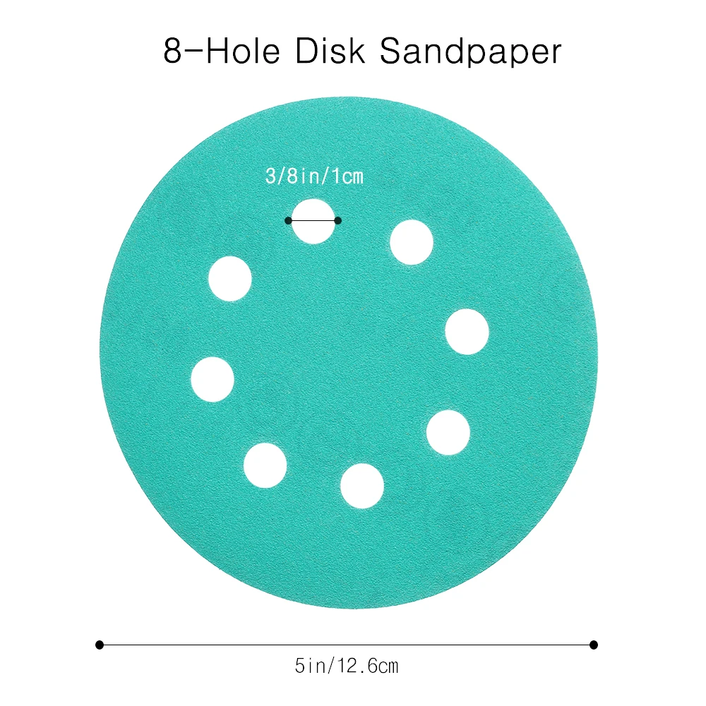 15 шт. дисковая наждачная бумага 5in 8 Отверстие шлифовальная дисковая заточка 60-2000 Ассорти наждачная бумага круглый диск песочные листы крюк
