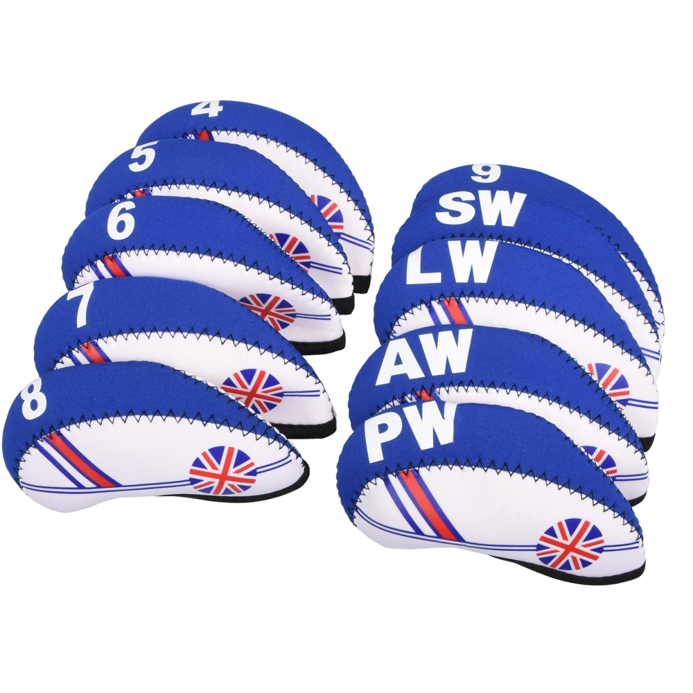 

10 шт., защитные Неопреновые Чехлы на голову для игры в гольф, набор аксессуаров для тренировок