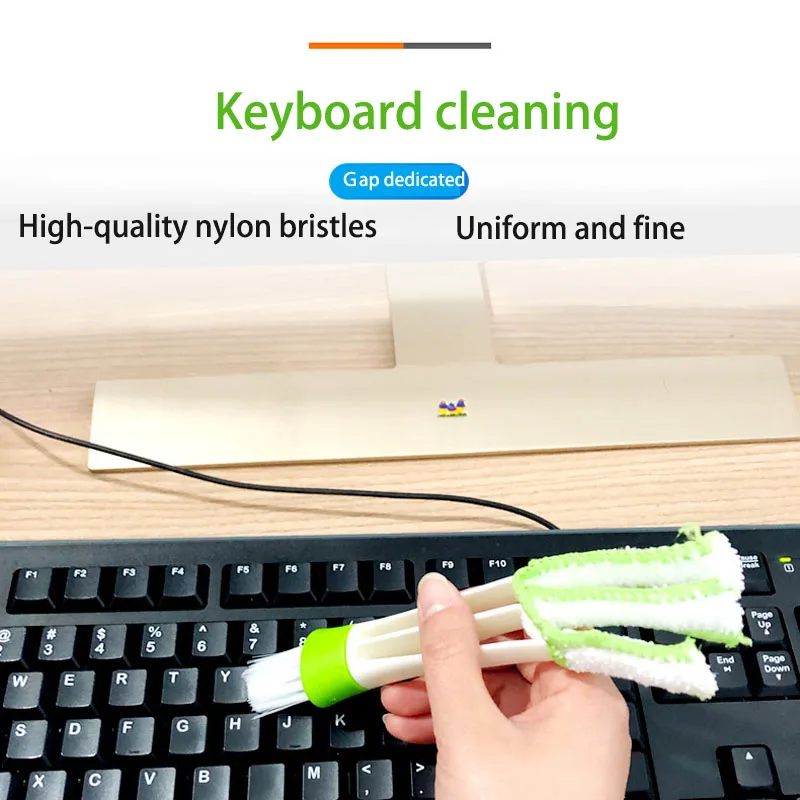Car-styling Auto Accessories 2 In 1 Car Air-conditioner Outlet Cleaning Tool Long Durable Multi-purpose Duster Brush Cleaner