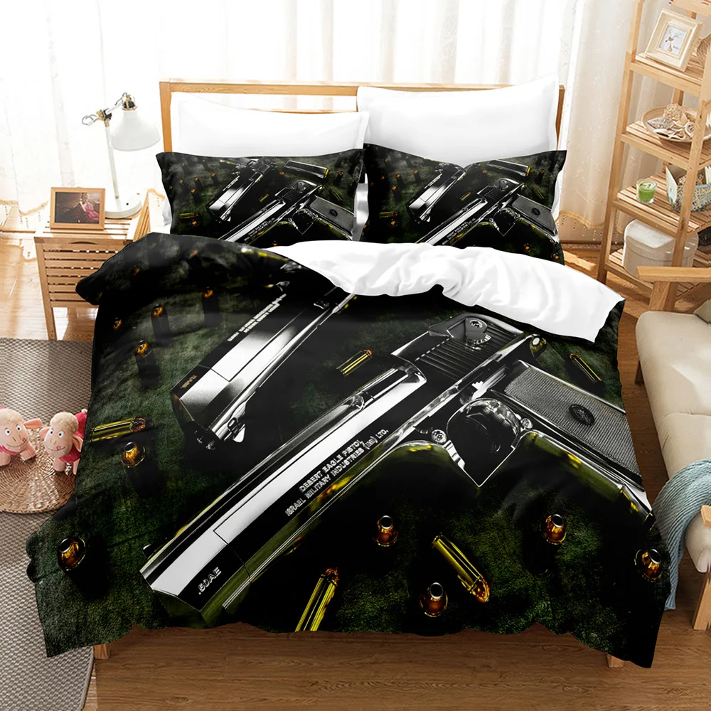 Game gun Bedding Set Single Twin Full Queen King Size PUBG Bullet Bed Set Aldult Kid Bedroom
