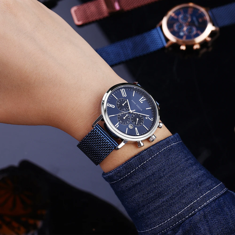 MINI FOCUS quartzhorloge voor heren Waterdicht_voghion.com