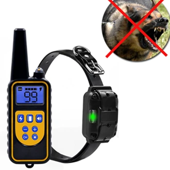 

800m Remote Dog Training Collar Electronic Shock Collar with LCD Display Waterproof Rechargeable Dog Trainings