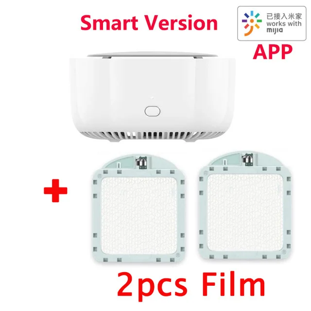 1device with 2film S Новые Xiaomi Mijia для отпугивания комаров убийца Смарт корпусы для телефонов стандарты таймер с дистанционное управление Светодиодный светильник использовать 90 дней работы в mihome AP - Цвет: 1device with 2film S