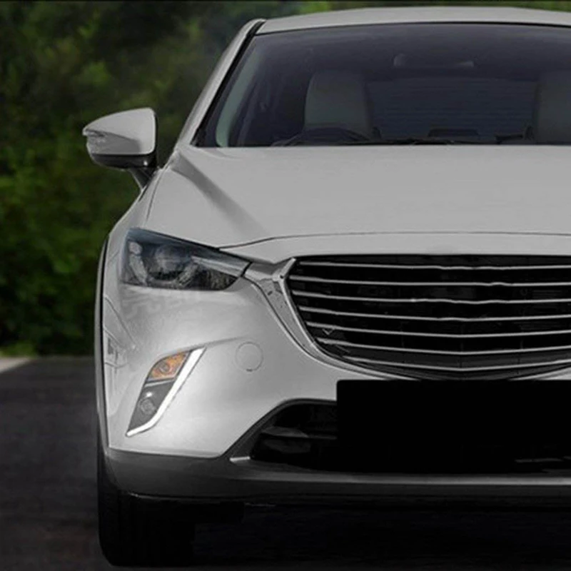 Светодиодный дневной светильник для Mazda CX-3 CX3- автомобильный аксессуар Водонепроницаемый АБС 12 В DRL Противотуманные фары украшения