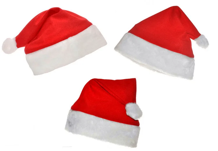 Нетканая Рождественская шляпа, праздничная шапка для родителей и детей, шапка Санта-Клауса, обычная Рождественская шапка, рождественские товары