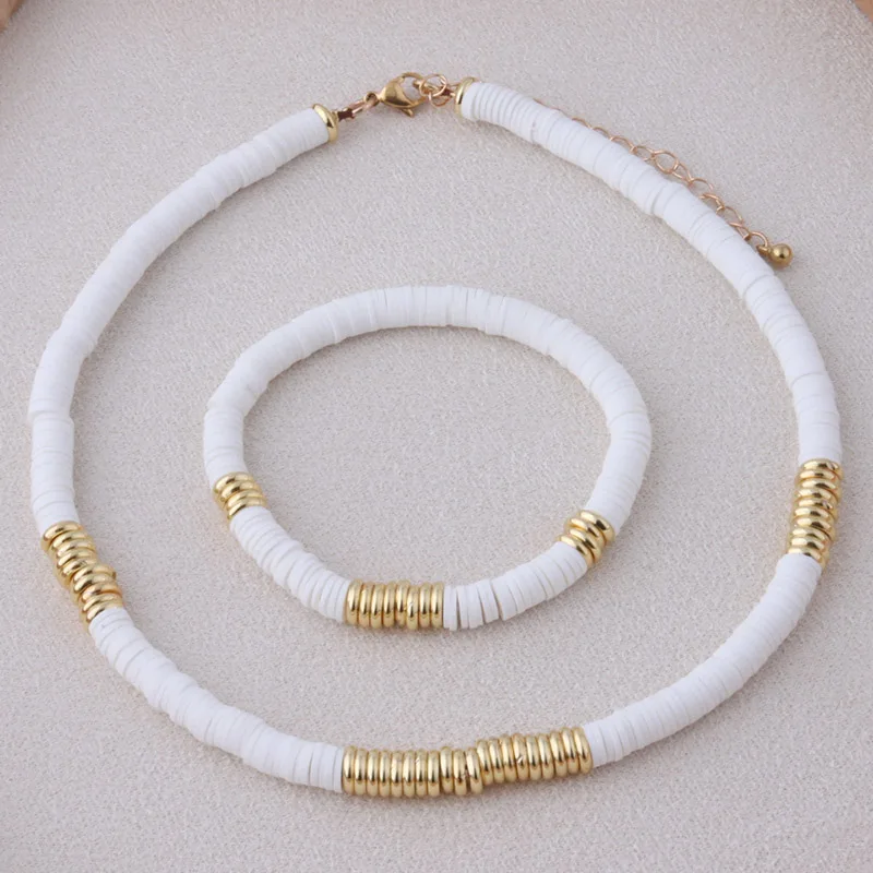 35cm Necklace Soft Pottery Bracelets For Women Stainless Steel Bracelet Beach Jewelry