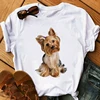 women's t-shirt Little Yorkshire Terrier Dog  Cola High heels T-Shirt  Lipstick  Lovely Angel Youkshire Print Girls Tee  Animal ► Photo 3/5