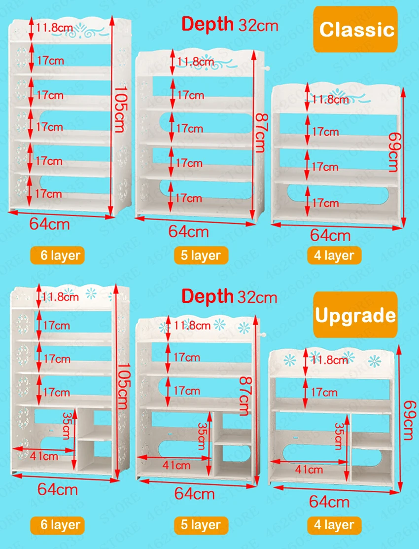 6 Слои Белый Древесно-пластиковый стеллаж для обуви сапоги вешалка для органайзер для хранения игрушек товарная Полка Шкаф для кухонных шкафов, контейнер