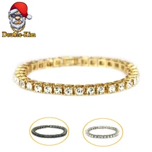 Браслет с цирконием, хип-хоп, уличная культура, титановый, нержавеющая сталь, материал, Золотая цепочка, браслет для мужчин, модный подарок для ювелирных изделий