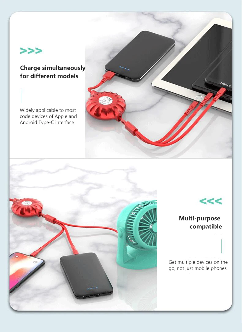 3 в 1 Выдвижной USB кабель для iPhone с микро-Тип usb C 8-ми штифтовый кабель 3.5A кабель для быстрой зарядки для huawei Xiaomi 3in1 2in1 кабель