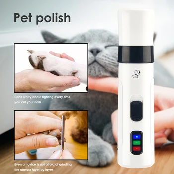 

USB Rechargeable Nails Grinder Pet Electric Dog Paws Clipper Cutter Trimmer File for Household Animal Dogs Ornaments
