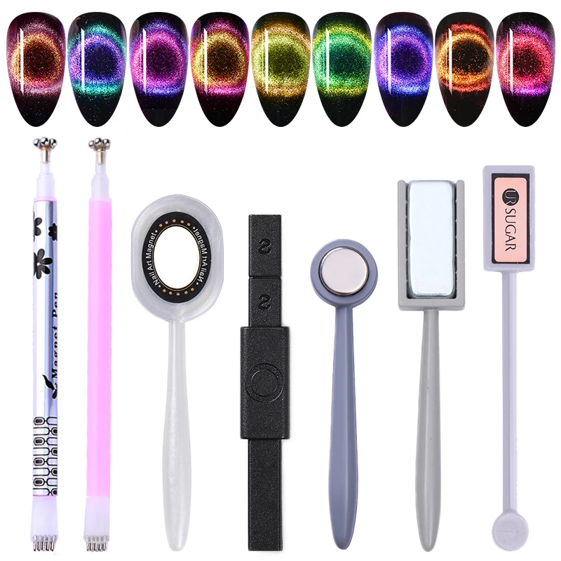 

UR SUGAR Strong Magnetic Nail Stick 3D Cat Eye Effect Magnet for UV Painting Gel Nail Polish UV Lamp for Gel Varnish