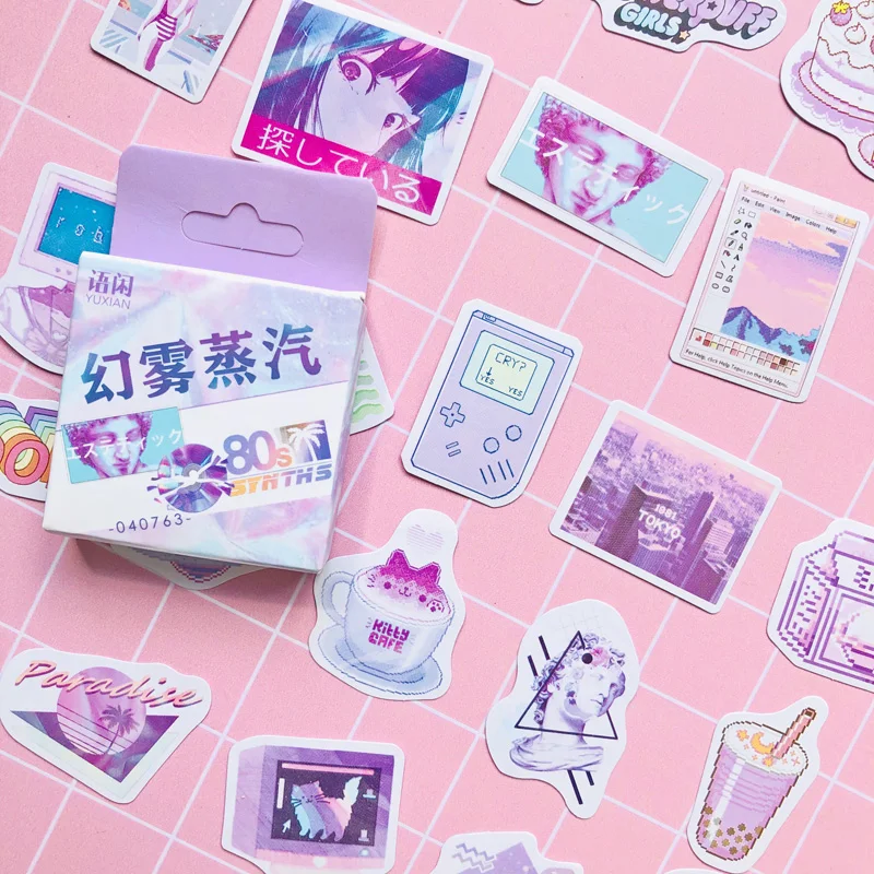 50 шт./кор. фиолетовый Стиль Мечта Magic 80 воспоминания декоративные Бумага наклейки украшения