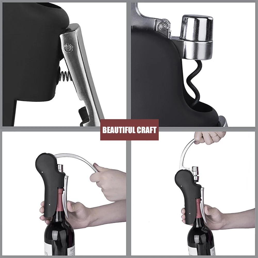 Professional Zinc Alloy Power Wine Opener Screwpull Corkscrew Bonus foil cutter Premium Rabbit Lever Corkscrew for Wine