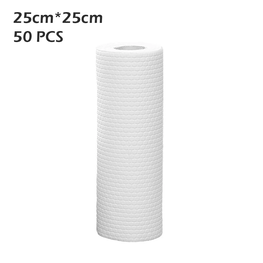 

50 Pcs White Disposable Home Kitchen Cleaning Cloths,Wiping Pad Cloth Bathroom Wash Rag