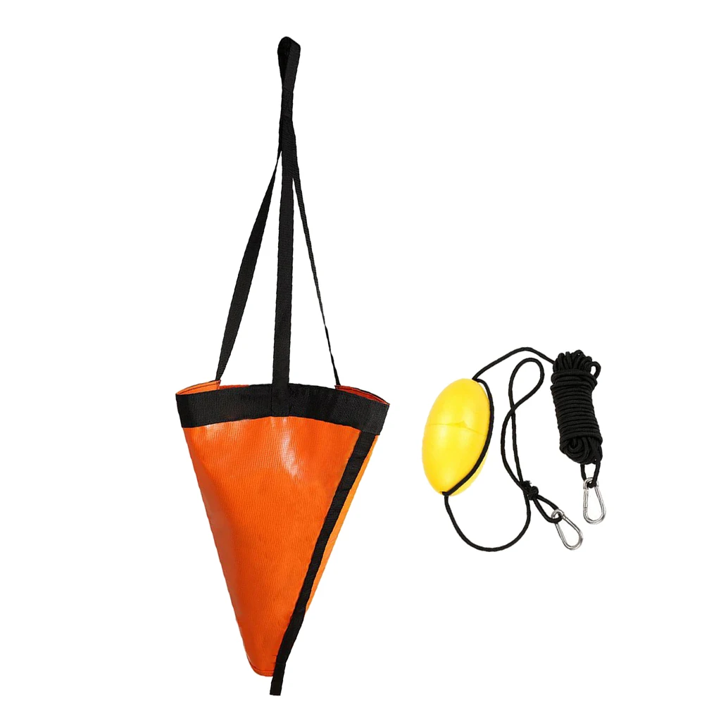 S Sea Anchor Drogue Drfiting Brake w/ 24inches Tow Rope for 21ft / 6.2m boat