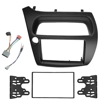 

2DIN Car Radio DVD Panel Dash Frame Kit for Honda Civic 2006-11 with Wire Harness