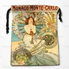 New Arrival Alphonse Mucha Drawstring Bags Print 18X22CM Soft Satin Fabric Resuable Storage Storage Clothes Bag Shoes Bags 1