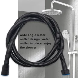 1.5M Double Lock Shower Hose Matt Balck Explosion-Proof Pipe Fittings BathTube Bathroom Flexible Shower Hose