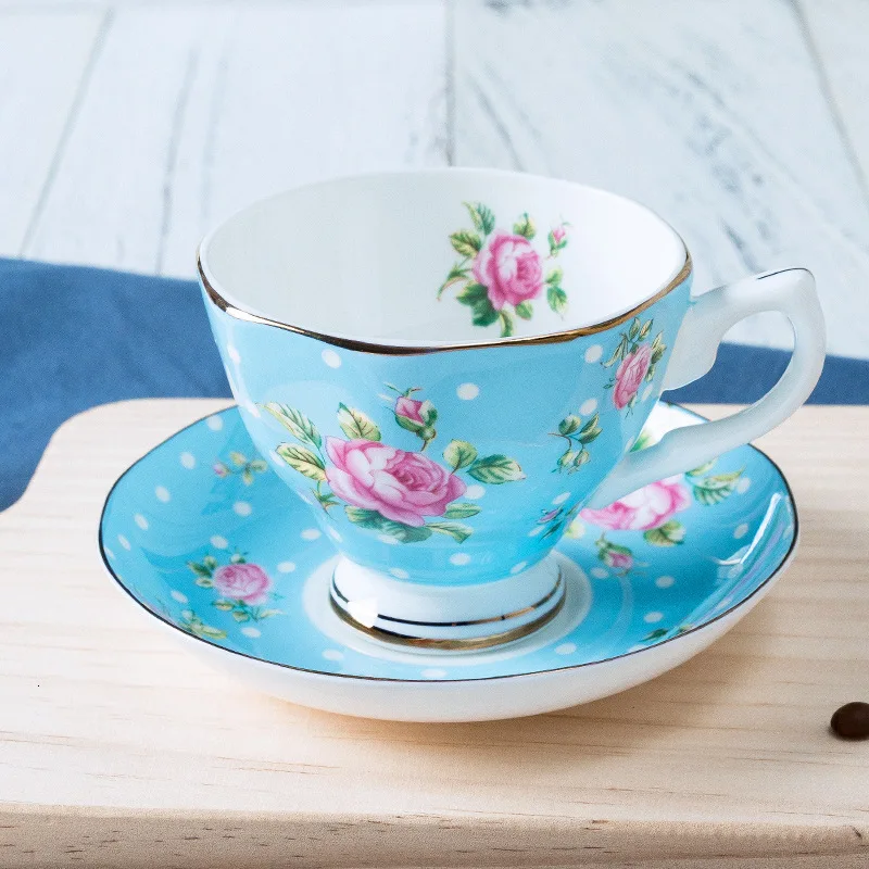 Bone China керамическая кофейная чашка для ресторана послеобеденный чай цветочный узор эспрессо капучино латте кружка Ceylon чай черный чай чашка - Цвет: F