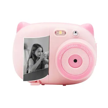 

Mini Cute Cartoon Children Video Camera Camcorder 1080P IPS Screen Flash Mode WiFi Connection Printing Mini Camera for Kids Gift