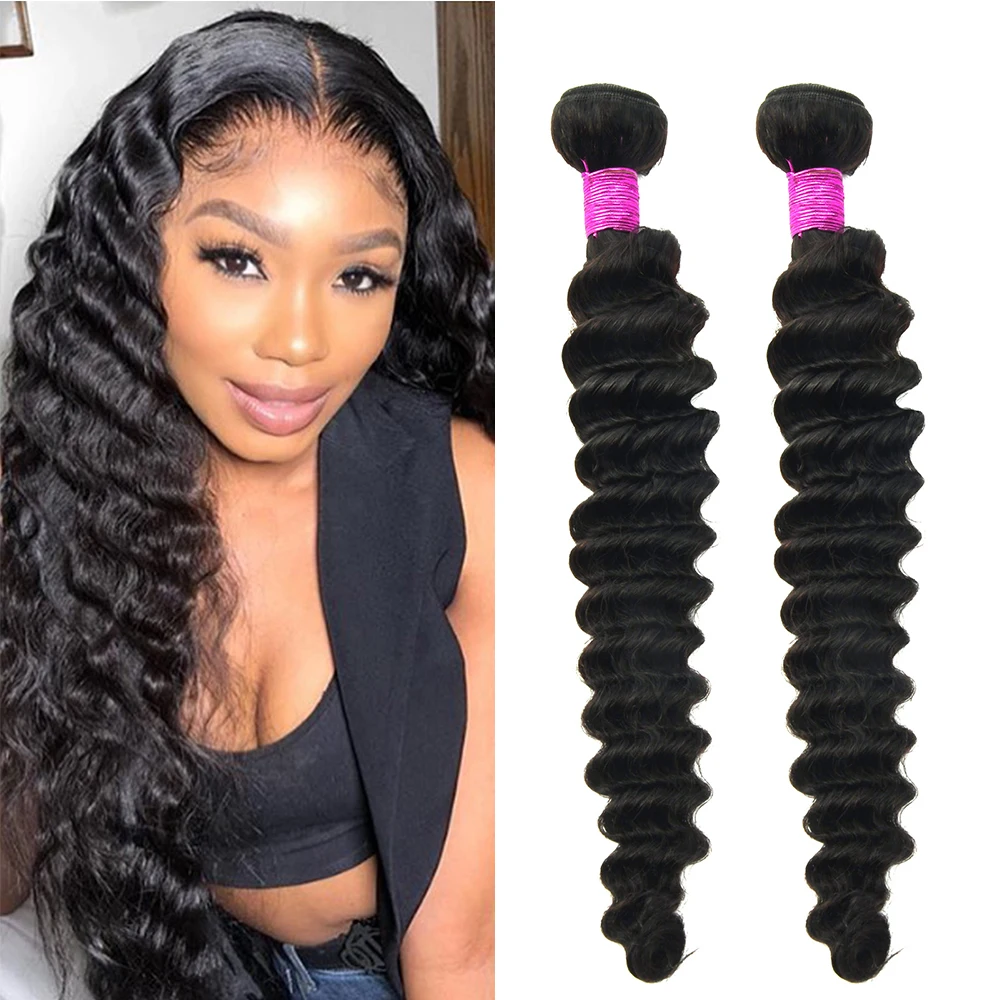 Paruks Deep Wave Bundles Raw Indian Hair Bundles 100% Unprocessed Human Virgin Hair Weave Remy Hair Extensions Wholesale Bundles