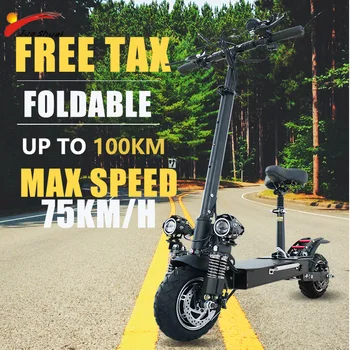 

Electric Scooter Adult 2000W Powerful e Scooter with 20 Ah Battery USB Wide Big Wheel Dual Drive Folding Electric Skateboard