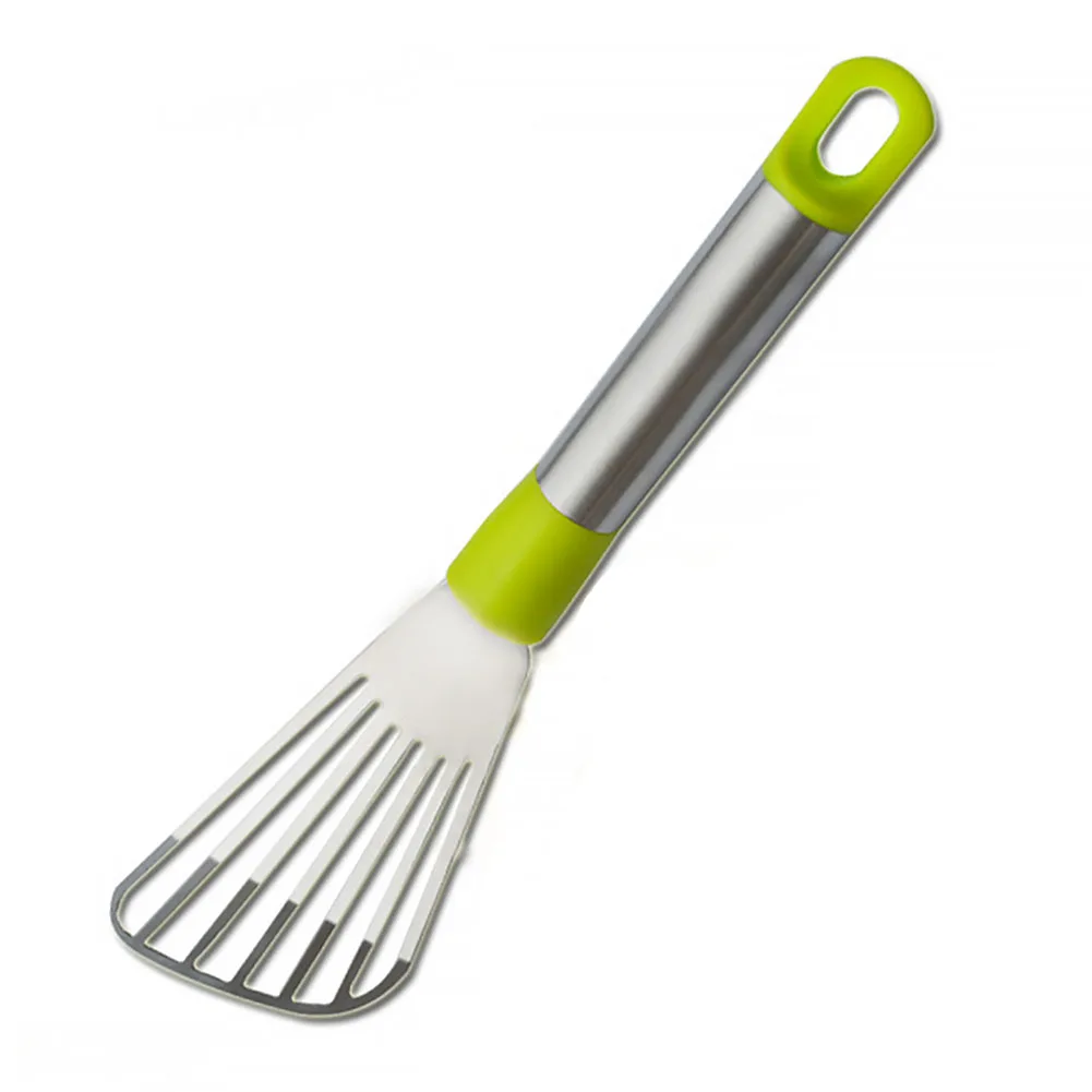 Spatula Portable Durable Stainless Steel Non-stick Hygienic Cookware Fish Utensil Home Cooking Tools Multipurpose - Цвет: Зеленый