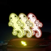 Мультяшные светоотражающие наклейки Gecko, креативные автомобильные наклейки Предупреждение ющие о безопасности, светоотражающие ленты, безопасные хвосты, украшения, сделанные с 3M