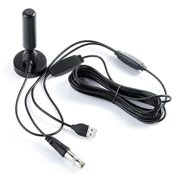 

Hdtv DTMB Digital USB Amplifier Aerial TV Television Car Ground Wave Antenna Black Indoor