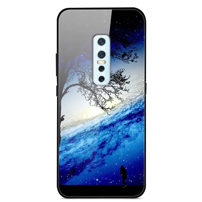 ДЛЯ Vivo V17 Pro Чехол закаленное стекло планета Космос крышка стеклянная задняя крышка для Vivo V17 Pro Coque оболочка для Vivo V17Pro V17 Pro - Цвет: 09