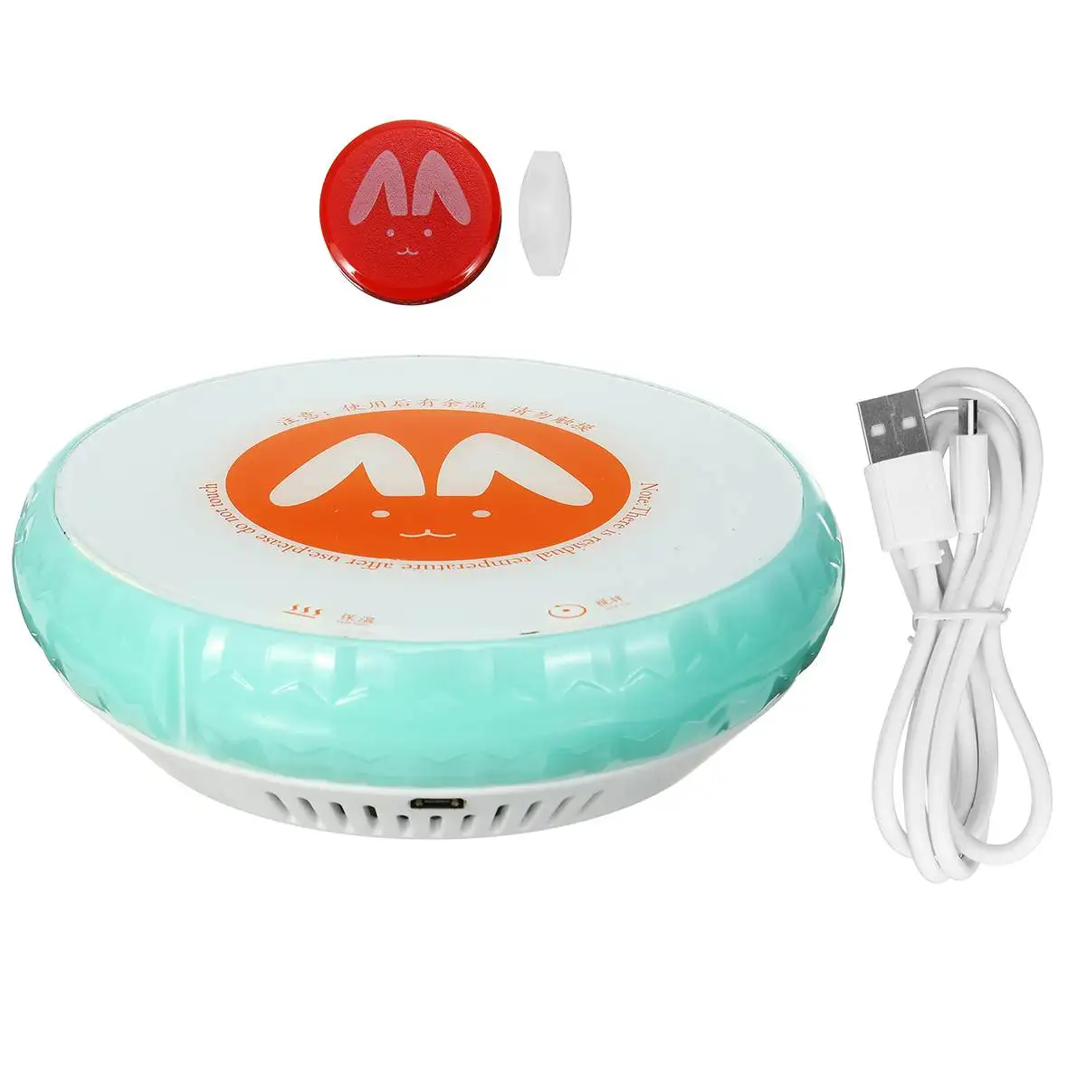Светло-зеленый Электрическая мини-плита, нагревательная тарелка, USB грелка, чашка, магнитная мешалка, кофе, чай, нагреватель, бытовая техника для кухни, офиса - Цвет: Светло-зеленый