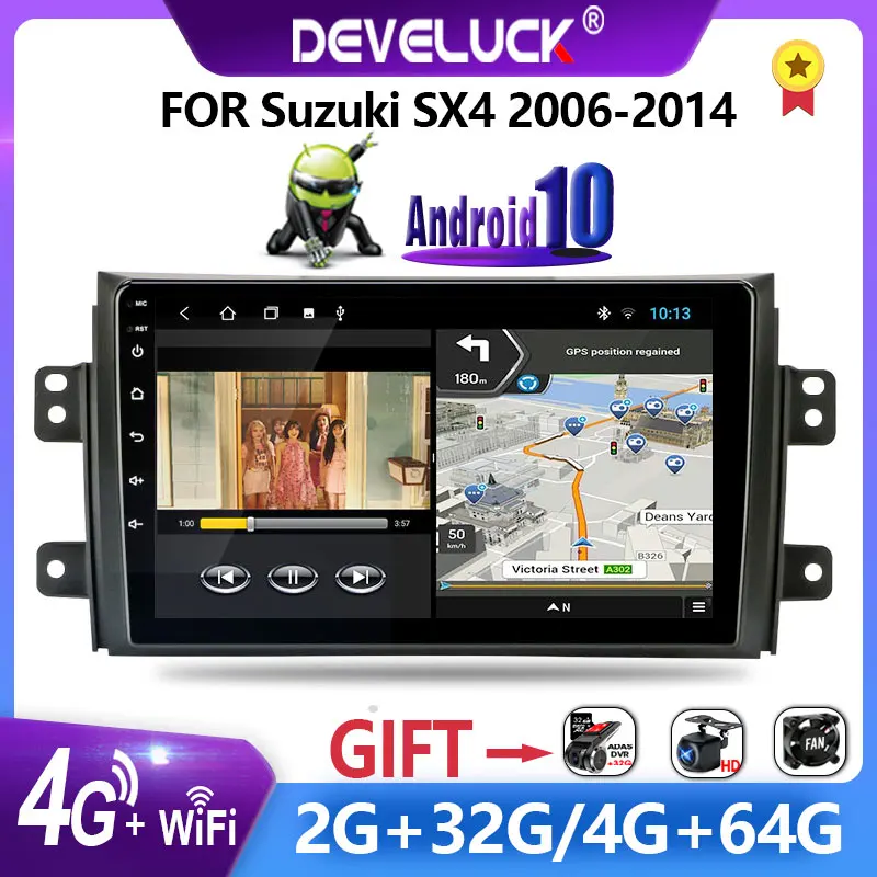 Автомагнитола на Android 10 мультимедийный видеоплеер с GPS-Навигатором 6 ГБ + 2006 DSP