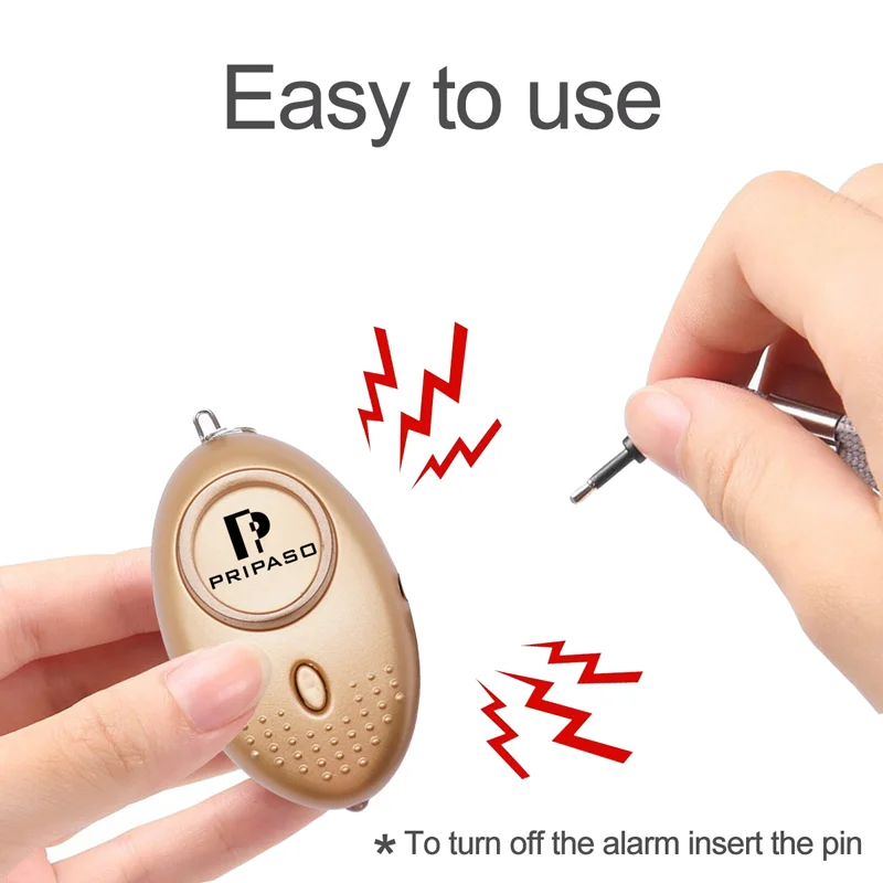 Compact Personal Alarm with LED Light