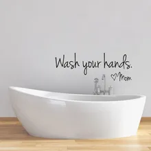 UN0031 AliExpress импортные товары Горячая мыть руки миска на палец настенные наклейки Резные ПВХ