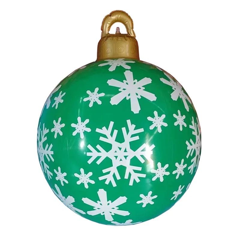 

Christmas Inflatable Ball Outdoor Xmas Tree Decorations Ball PVC Decorated Ball with Pump Home New Year Festive Gift Ball