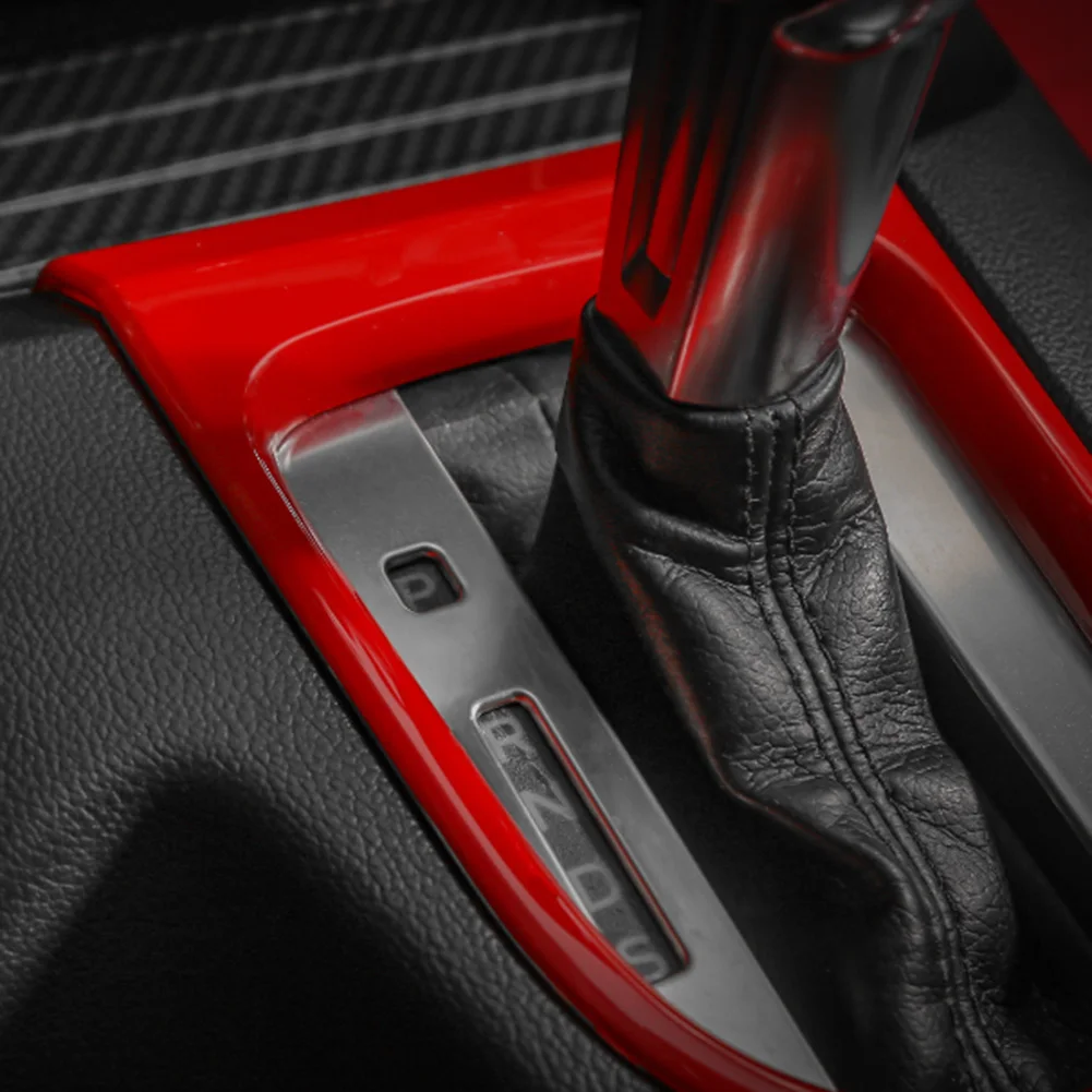 Для Ford Mustang углеродное волокно стиль консоли коробка передач панель Крышка отделка рамки