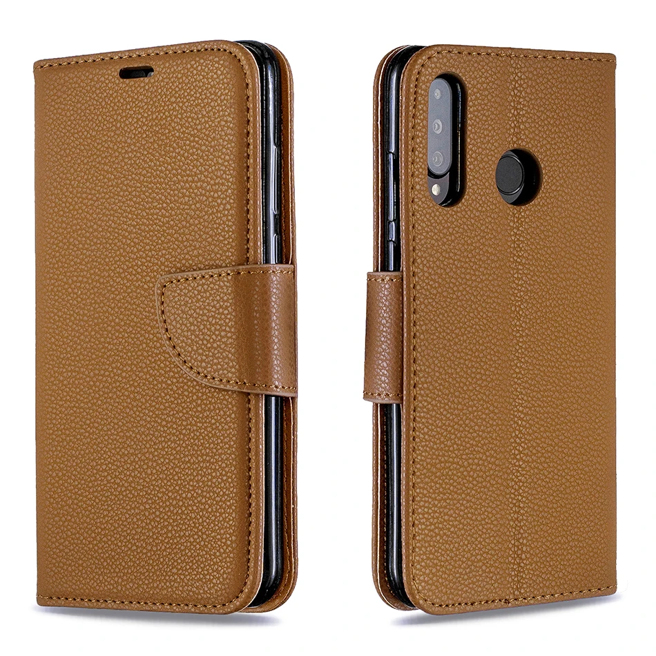 Роскошный чехол кошелек Litchi для Huawei P30 Pro P20 Lite Mate 20 Honor 8A 8C 7S 7A 7C Y5 Y6 Y7 Prime 2019