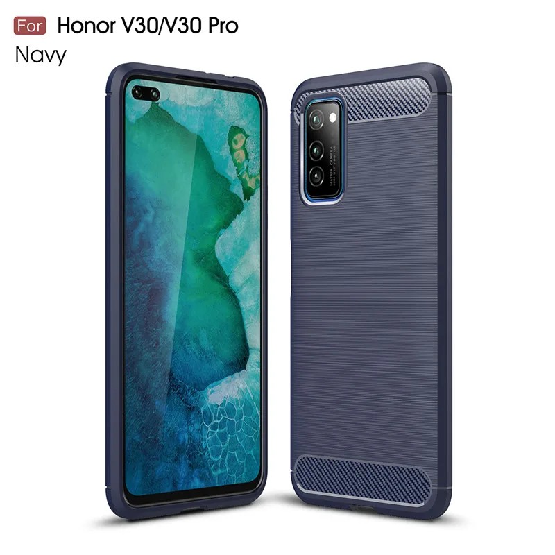 Чехол для Honor V30, чехол для телефона Honor V30 Pro, противоударный мягкий ТПУ матовый чехол для huawei Honor V30/V30 Pro Funda 6,57"